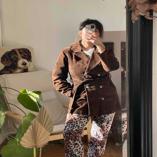 Suede safari jacket