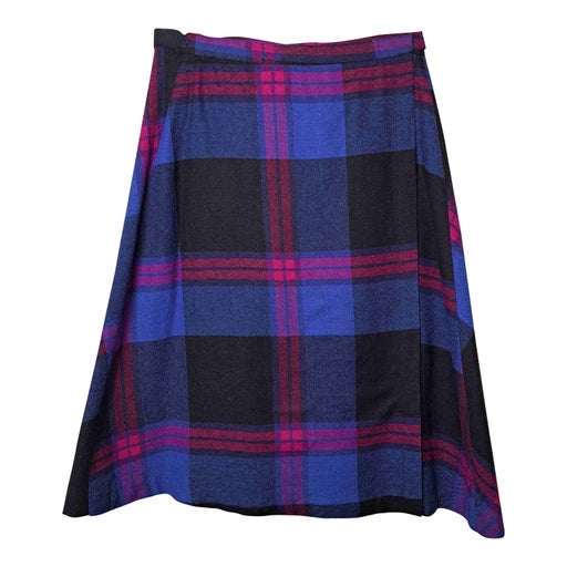 Tartan midi skirt
