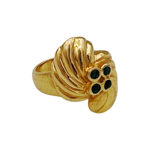 Ring with 4 rhinestones