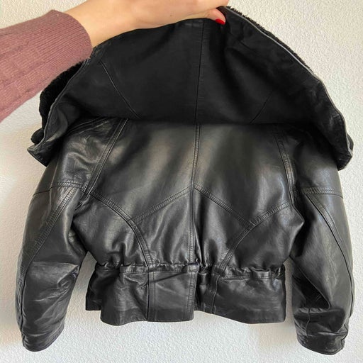 Black leather jacket