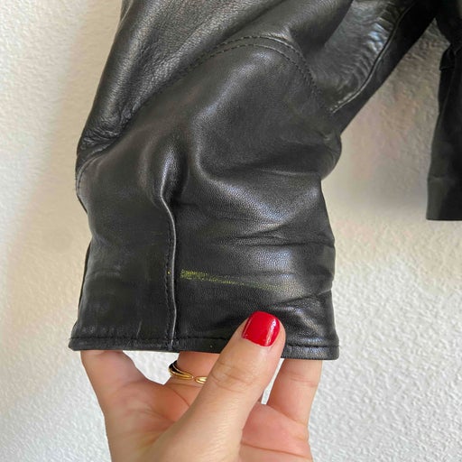 Black leather jacket