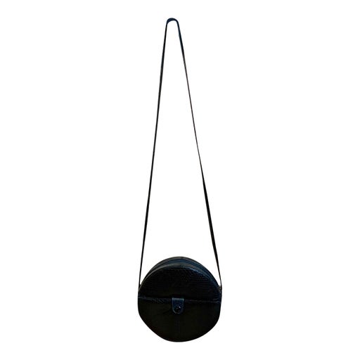 Round leather bag