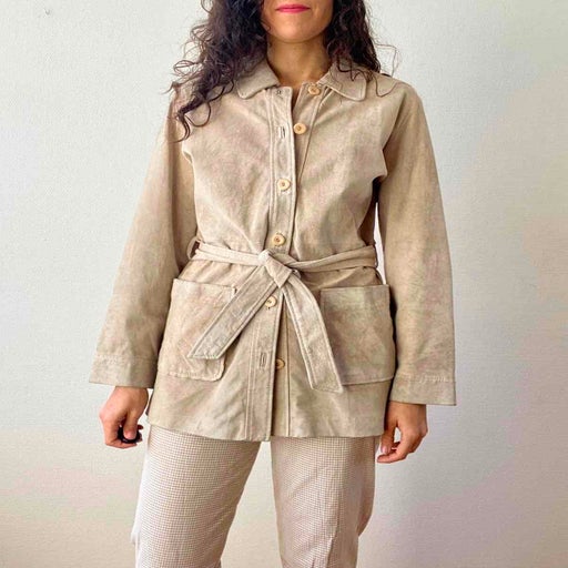 Suede safari jacket