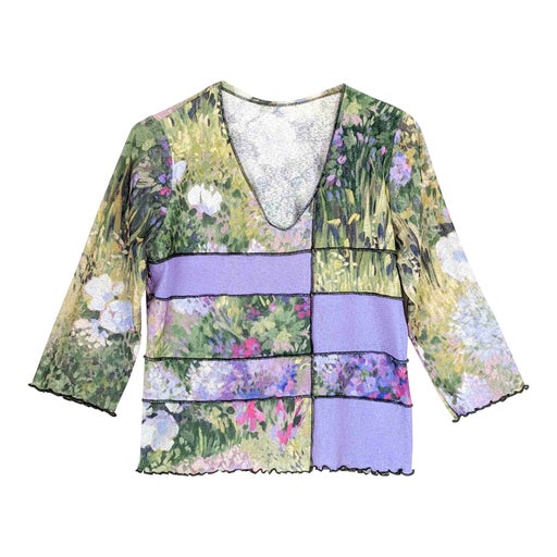 Floral mesh top