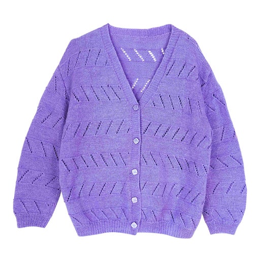 Openwork knit cardigan