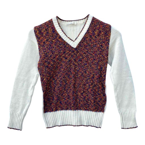 Pull côtelé en tweed
