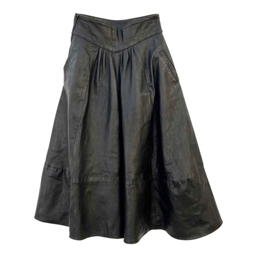 Long leather skirt