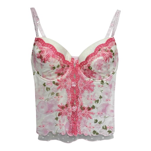Lace and flower corset