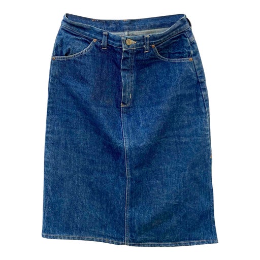 Denim slit skirt