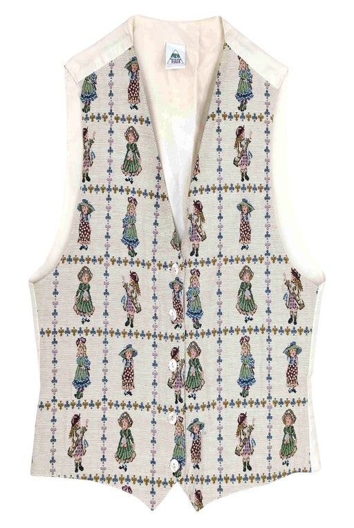 Sleeveless tapestry vest