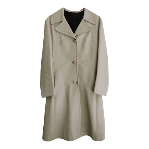 70's leather trench coat