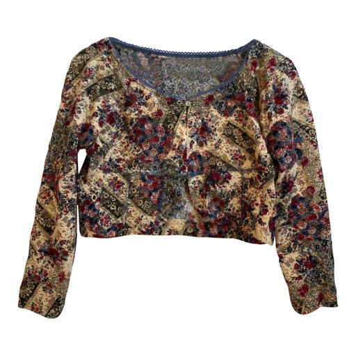 Floral mesh top