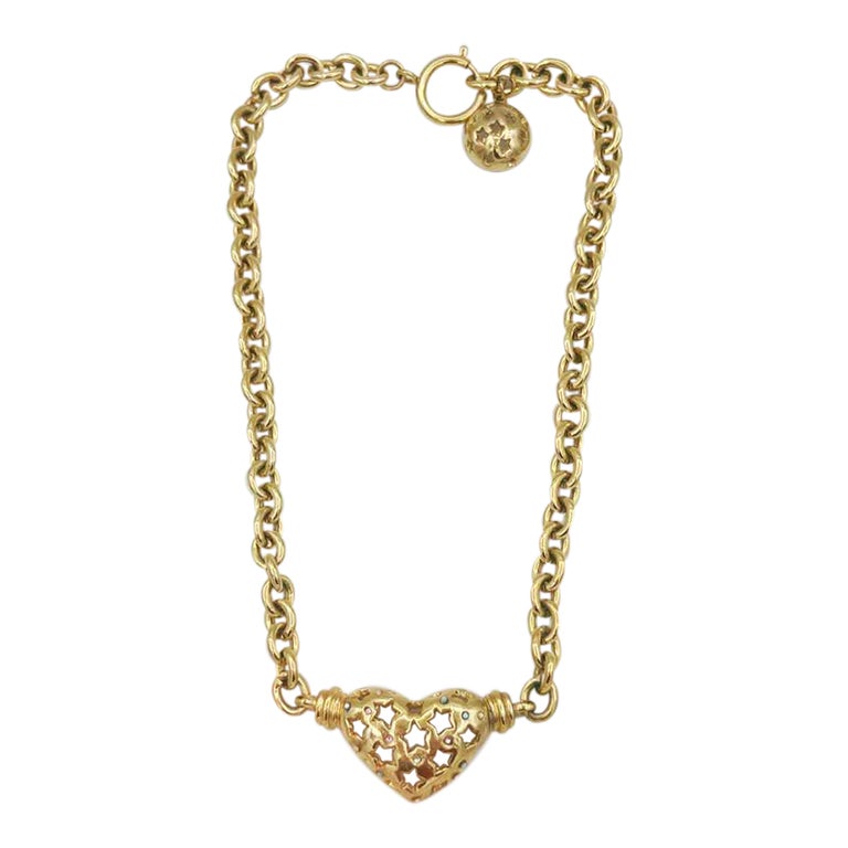 Collier coeur doré