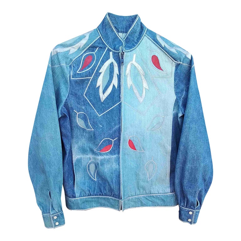 Denim and leather jacket
