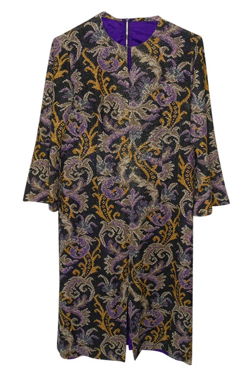 Paisley dress in lurex