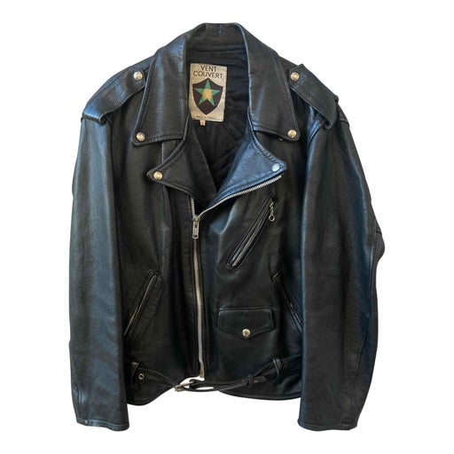 Leather biker jacket