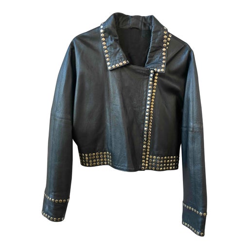 Leather biker jacket