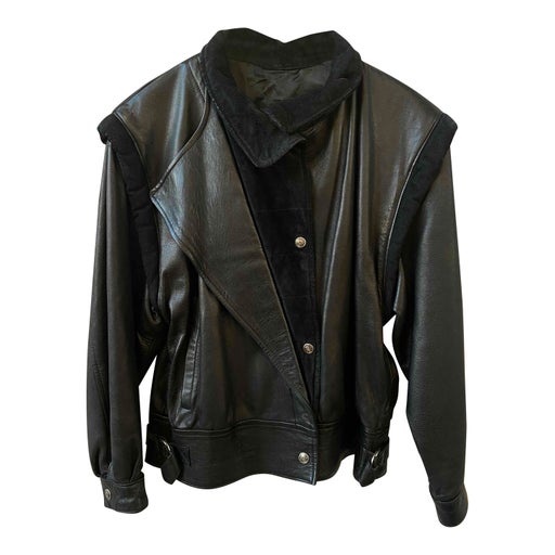Blouson en cuir et daim