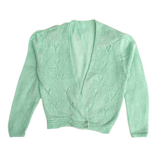 Wool double-breasted cardigan