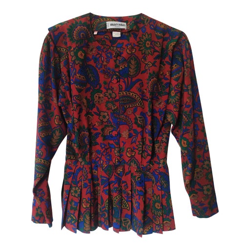 Floral pleated top