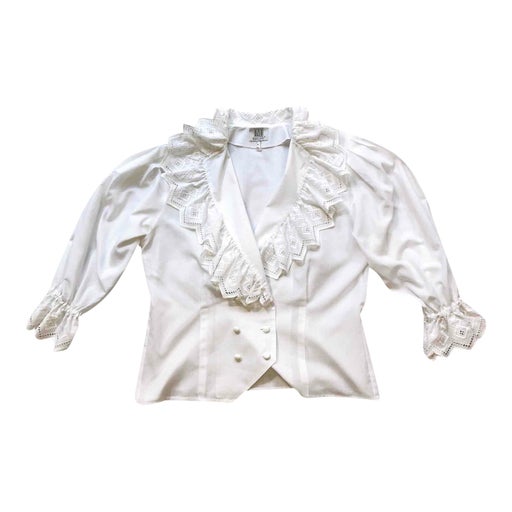 Blouse with large collar