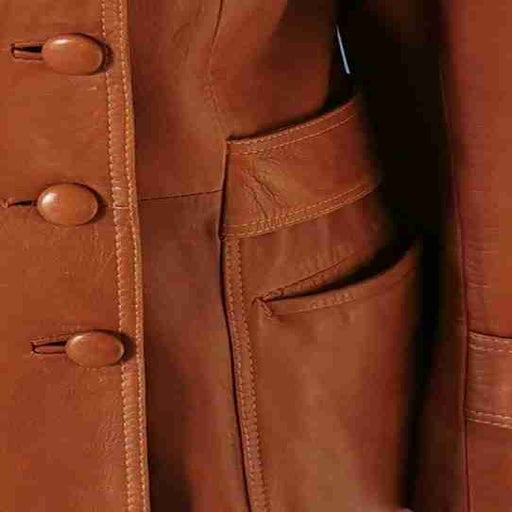 Leather trench coat