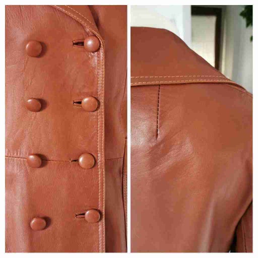 Leather trench coat
