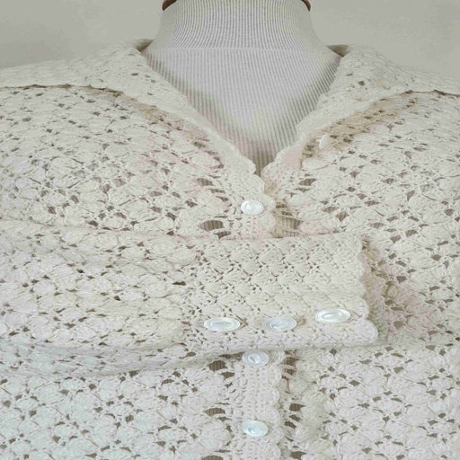 Crochet wool cardigan