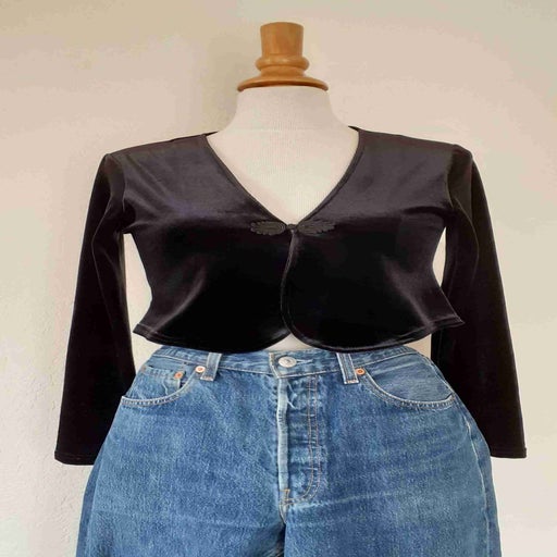 Velvet crop top
