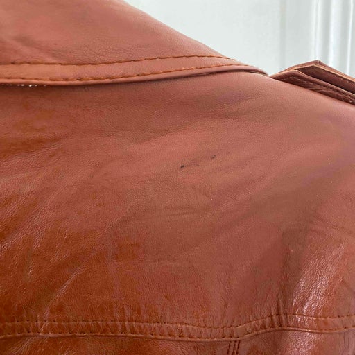 Leather trench coat
