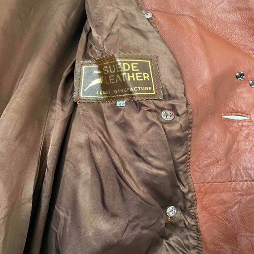 Leather trench coat