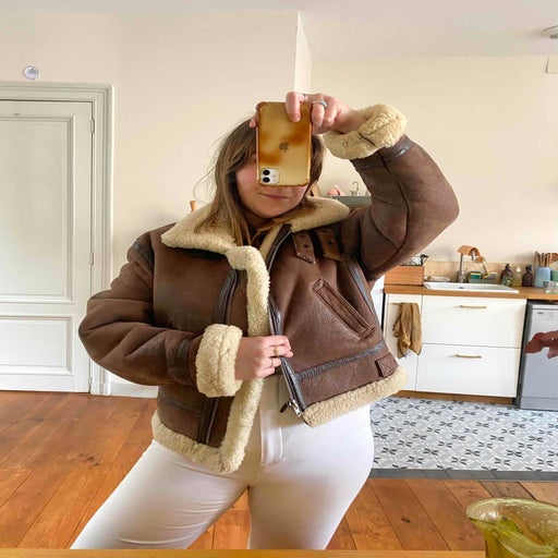 Bombardier peau lainée femme online
