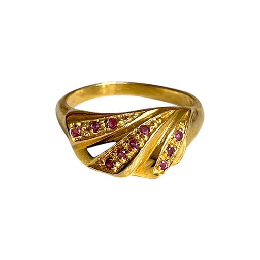 Golden metal ring