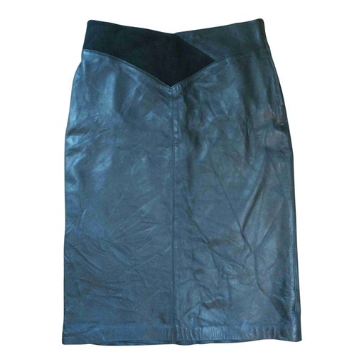 Jupe en cuir et daim