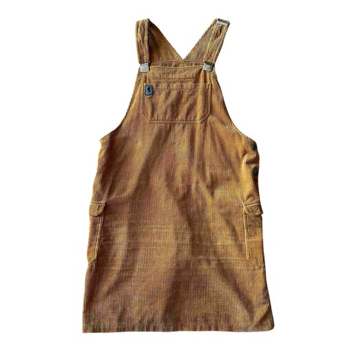 Robe salopette en velours côtelé