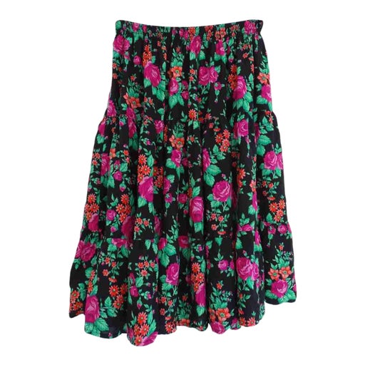 Jupe midi à fleurs