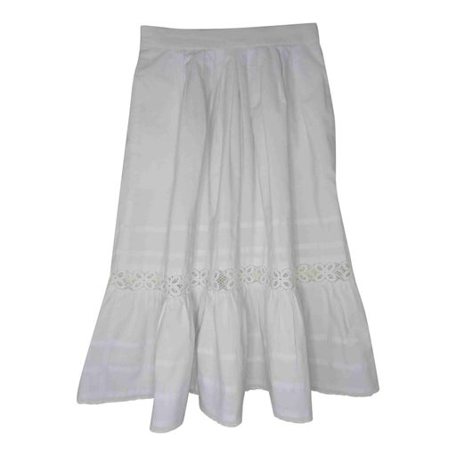 Cotton and lace skirt