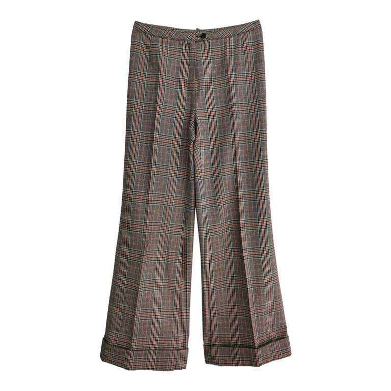 Pantalon flare en laine