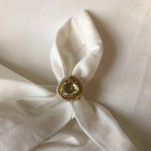 Golden metal ring
