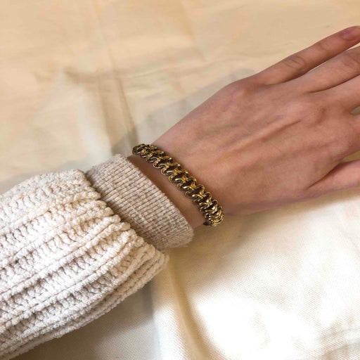 Gold metal bracelet