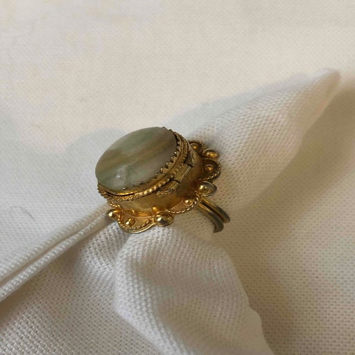 Golden metal ring