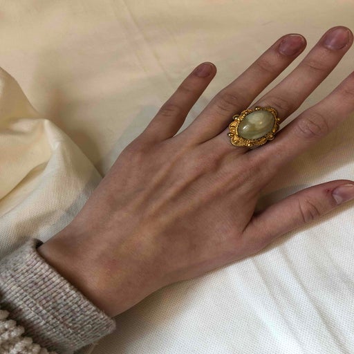 Golden metal ring