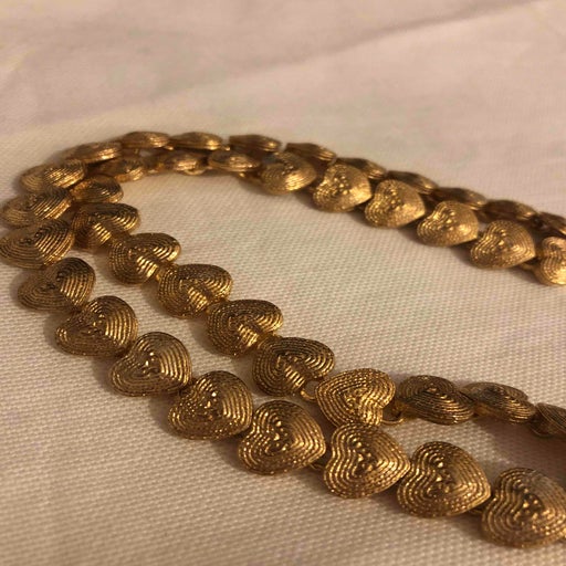 Golden metal necklace