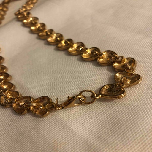 Golden metal necklace