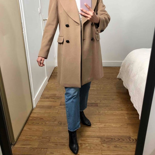 Wool and cashmere pea coat