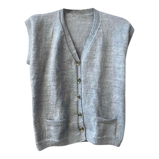 Gray sleeveless vest