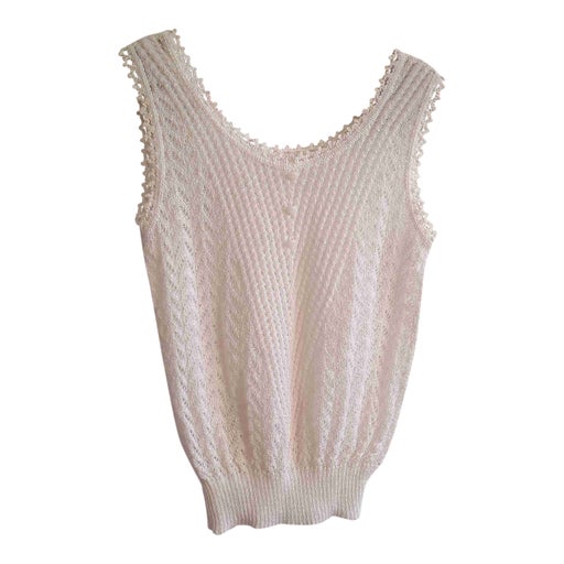 Pull sans manche en crochet