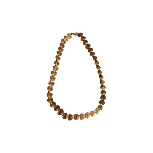 Golden metal necklace
