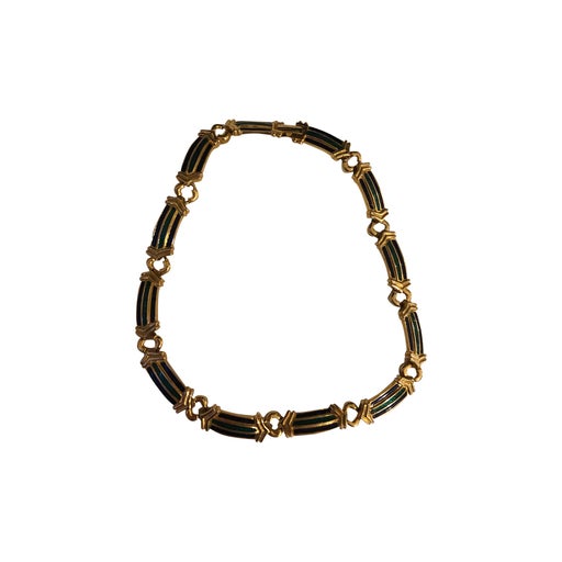 Golden metal necklace