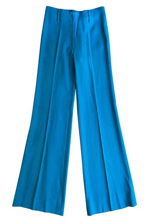 Flare pants with pleats